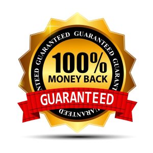 100% Money Back stamp