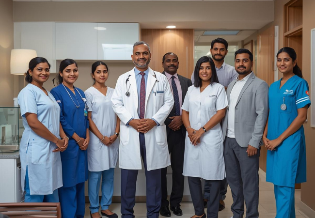 Indian Doctor with his team cnv ai